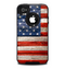 The Wooden Grungy American Flag Skin for the iPhone 4-4s OtterBox Commuter Case