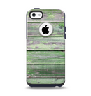 The Wooden Planks with Chipped Green Paint Apple iPhone 5c Otterbox Commuter Case Skin Set
