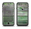 The Wooden Planks with Chipped Green Paint Apple iPhone 6/6s LifeProof Fre Case Skin Set