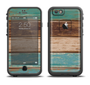 The Wooden Planks with Chipped Green and Brown Paint Apple iPhone 6/6s LifeProof Fre Case Skin Set