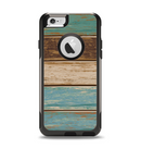 The Wooden Planks with Chipped Green and Brown Paint Apple iPhone 6 Otterbox Commuter Case Skin Set