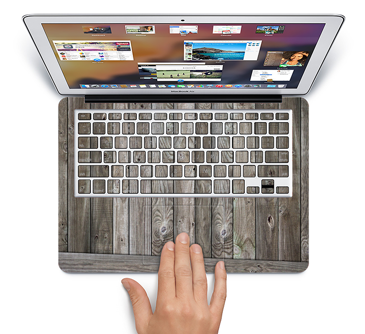 The Wooden Wall-Panel Skin Set for the Apple MacBook Pro 13" with Retina Display