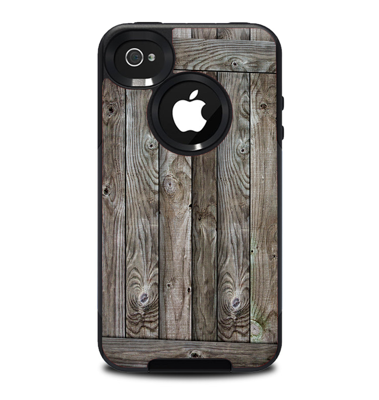 The Wooden Wall-Panel Skin for the iPhone 4-4s OtterBox Commuter Case