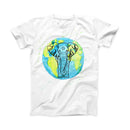 The Worldwide Sacred Elephant ink-Fuzed Front Spot Graphic Unisex Soft-Fitted Tee Shirt