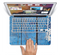 The Worn Blue Paint on Wooden Planks Skin Set for the Apple MacBook Pro 15" with Retina Display