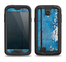 The Worn Blue Paint on Wooden Planks Samsung Galaxy S4 LifeProof Nuud Case Skin Set