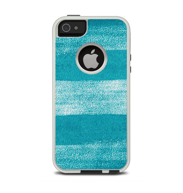 The Worn Blue Texture Apple iPhone 5-5s Otterbox Commuter Case Skin Set