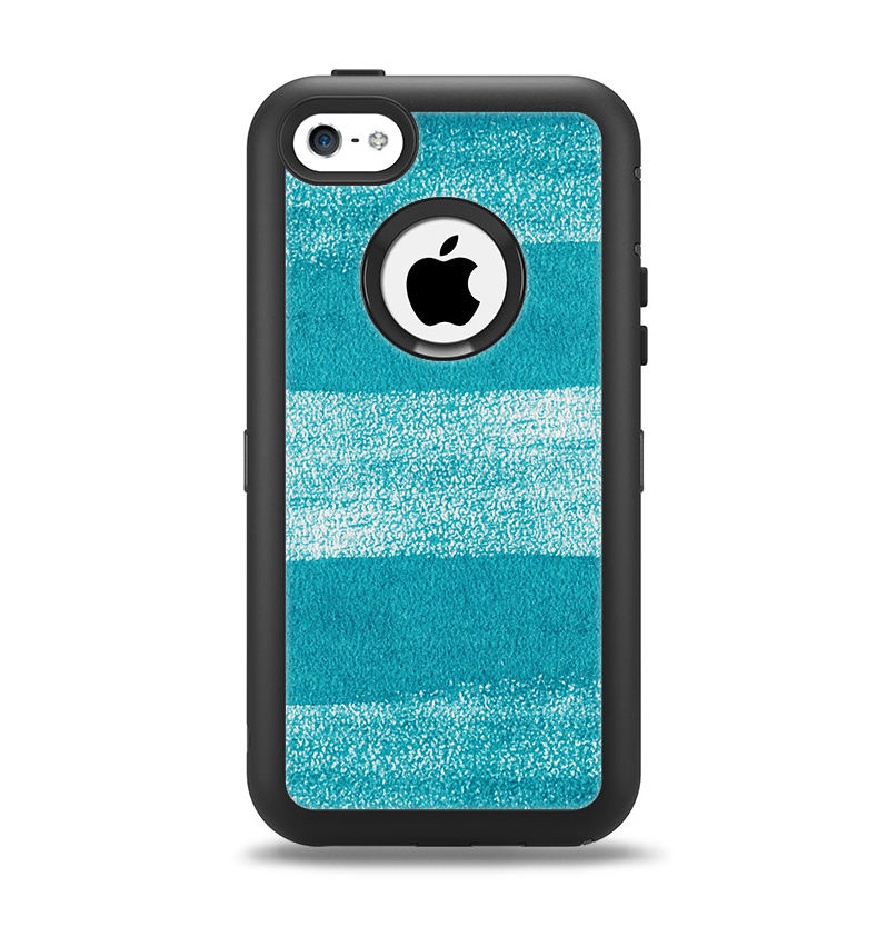 The Worn Blue Texture Apple iPhone 5c Otterbox Defender Case Skin Set