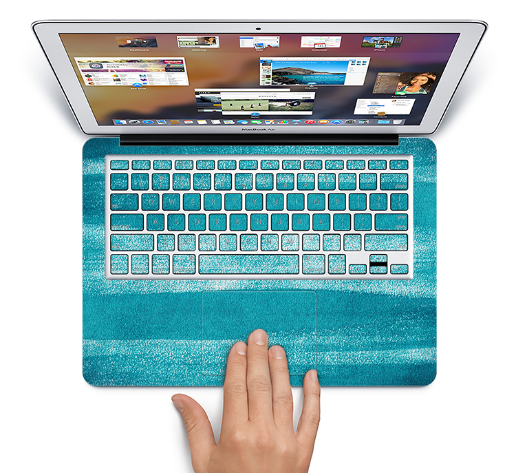 The Worn Blue Texture Skin Set for the Apple MacBook Pro 15" with Retina Display