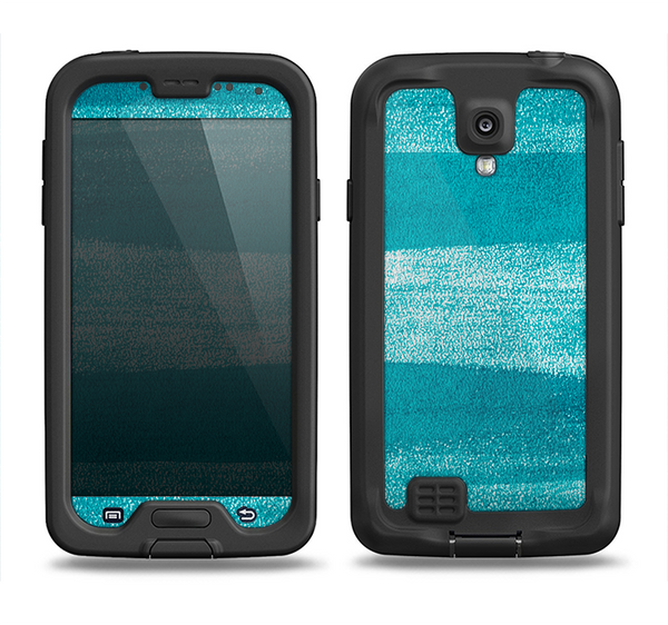 The Worn Blue Texture Samsung Galaxy S4 LifeProof Nuud Case Skin Set