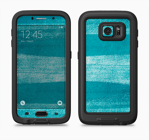 The Worn Blue Texture Full Body Samsung Galaxy S6 LifeProof Fre Case Skin Kit