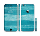 The Worn Blue Texture Sectioned Skin Series for the Apple iPhone 6s Plus