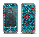 The Worn Dark Blue Checkered Starry Pattern Apple iPhone 5c LifeProof Nuud Case Skin Set
