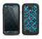 The Worn Dark Blue Checkered Starry Pattern Samsung Galaxy S4 LifeProof Nuud Case Skin Set