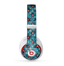 The Worn Dark Blue Checkered Starry Pattern Skin for the Beats by Dre Studio (2013+ Version) Headphones