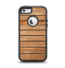 The Worn Wooden Panks Apple iPhone 5-5s Otterbox Defender Case Skin Set