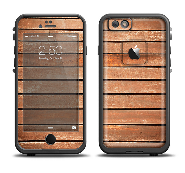 The Worn Wooden Panks Apple iPhone 6/6s Plus LifeProof Fre Case Skin Set