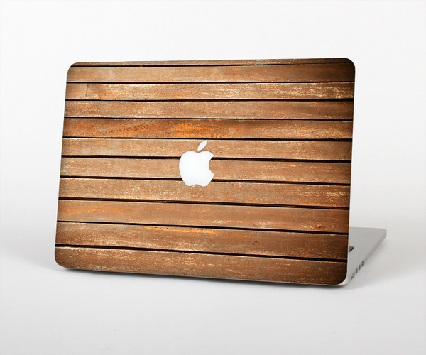 The Worn Wooden Panks Skin Set for the Apple MacBook Pro 15"
