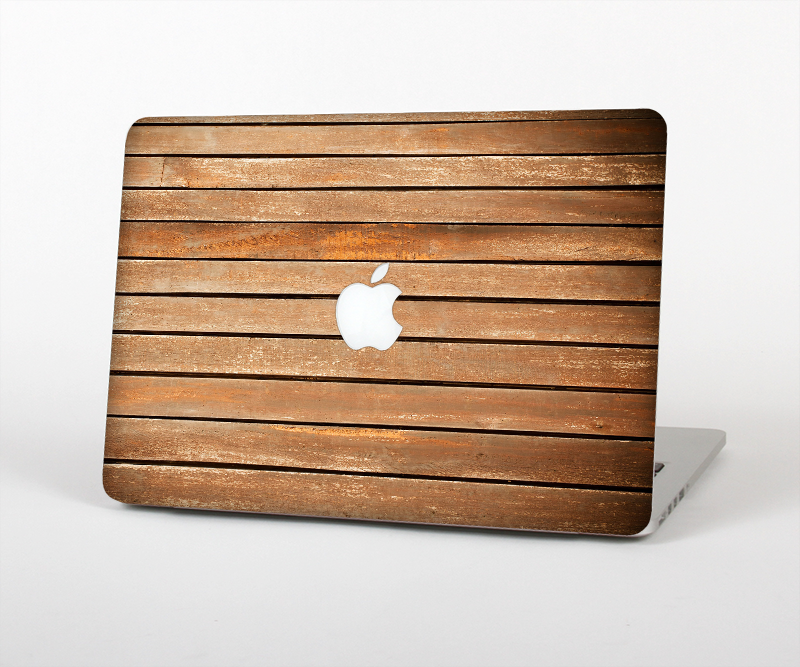 The Worn Wooden Panks Skin Set for the Apple MacBook Air 11"
