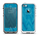 The Woven Blue Sharp Chevron Pattern V3 Apple iPhone 5-5s LifeProof Fre Case Skin Set