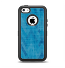 The Woven Blue Sharp Chevron Pattern V3 Apple iPhone 5c Otterbox Defender Case Skin Set