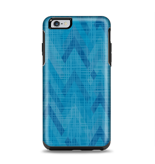 The Woven Blue Sharp Chevron Pattern V3 Apple iPhone 6 Plus Otterbox Symmetry Case Skin Set