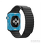 The Woven Blue Sharp Chevron Pattern V3 Full-Body Skin Kit for the Apple Watch