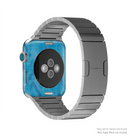 The Woven Blue Sharp Chevron Pattern V3 Full-Body Skin Kit for the Apple Watch