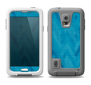 The Woven Blue Sharp Chevron Pattern V3 Samsung Galaxy S5 LifeProof Fre Case Skin Set