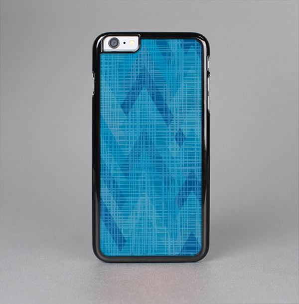 The Woven Blue Sharp Chevron Pattern V3 Skin-Sert Case for the Apple iPhone 6 Plus