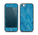 The Woven Blue Sharp Chevron Pattern V3 Skin Set for the iPhone 5-5s Skech Glow Case