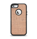 The Woven Burlap Apple iPhone 5-5s Otterbox Defender Case Skin Set