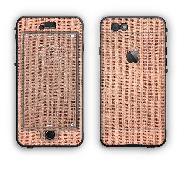 The Woven Burlap Apple iPhone 6 LifeProof Nuud Case Skin Set