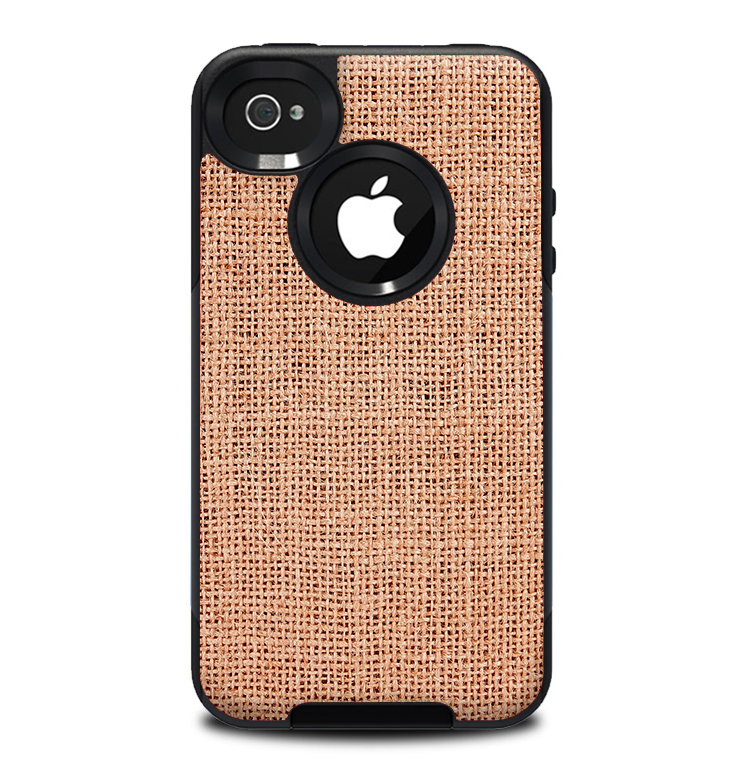 The Woven Burlap Skin for the iPhone 4-4s OtterBox Commuter Case