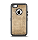 The Woven Fabric Over Aged Wood Apple iPhone 5c Otterbox Defender Case Skin Set