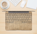 The Woven Fabric Over Aged Wood Skin Kit for the 12" Apple MacBook (A1534)
