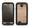 The Woven Fabric Over Aged Wood Samsung Galaxy S4 LifeProof Nuud Case Skin Set