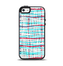 The Woven Trendy Green & Coral Apple iPhone 5-5s Otterbox Symmetry Case Skin Set