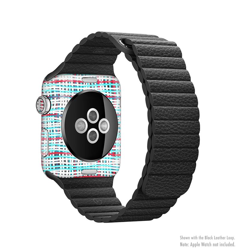 The Woven Trendy Green & Coral Full-Body Skin Kit for the Apple Watch