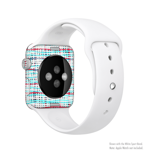 The Woven Trendy Green & Coral Full-Body Skin Kit for the Apple Watch