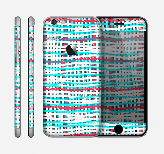 The Woven Trendy Green & Coral Skin for the Apple iPhone 6
