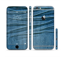 The Wrinkled Jean texture Sectioned Skin Series for the Apple iPhone 6s Plus
