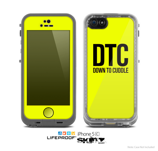 The Yellow & Black Down to Cuddle Skin for the Apple iPhone 5c LifeProof Case