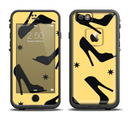 The Yellow & Black High-Heel Pattern V12 Apple iPhone 6/6s LifeProof Fre Case Skin Set