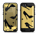 the yellow black high-heel pattern v12  iPhone 6/6s Plus LifeProof Fre POWER Case Skin Kit