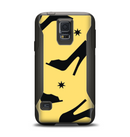 The Yellow & Black High-Heel Pattern V12 Samsung Galaxy S5 Otterbox Commuter Case Skin Set