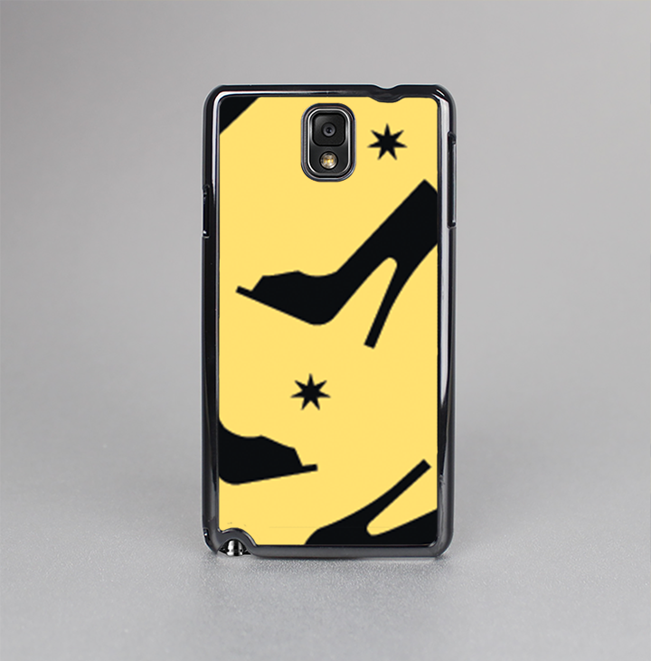 The Yellow & Black High-Heel Pattern V12 Skin-Sert Case for the Samsung Galaxy Note 3
