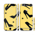 The Yellow & Black High-Heel Pattern V12 Sectioned Skin Series for the Apple iPhone 6s Plus