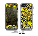 The Yellow Butterfly Bundle Skin for the Apple iPhone 5c LifeProof Case