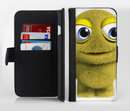 The Yellow Fuzzy Wuzzy Creature Ink-Fuzed Leather Folding Wallet Credit-Card Case for the Apple iPhone 6/6s, 6/6s Plus, 5/5s and 5c
